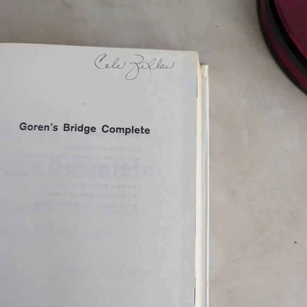 Vintage 1963 Author Signed Goren's Bridge Complete by Charles H Goren